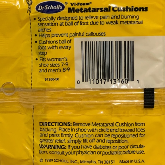 NEW Dr. Scholl's Ball of Foot Gel Cushions and Metatarsal Cushions - Picture 5 of 5